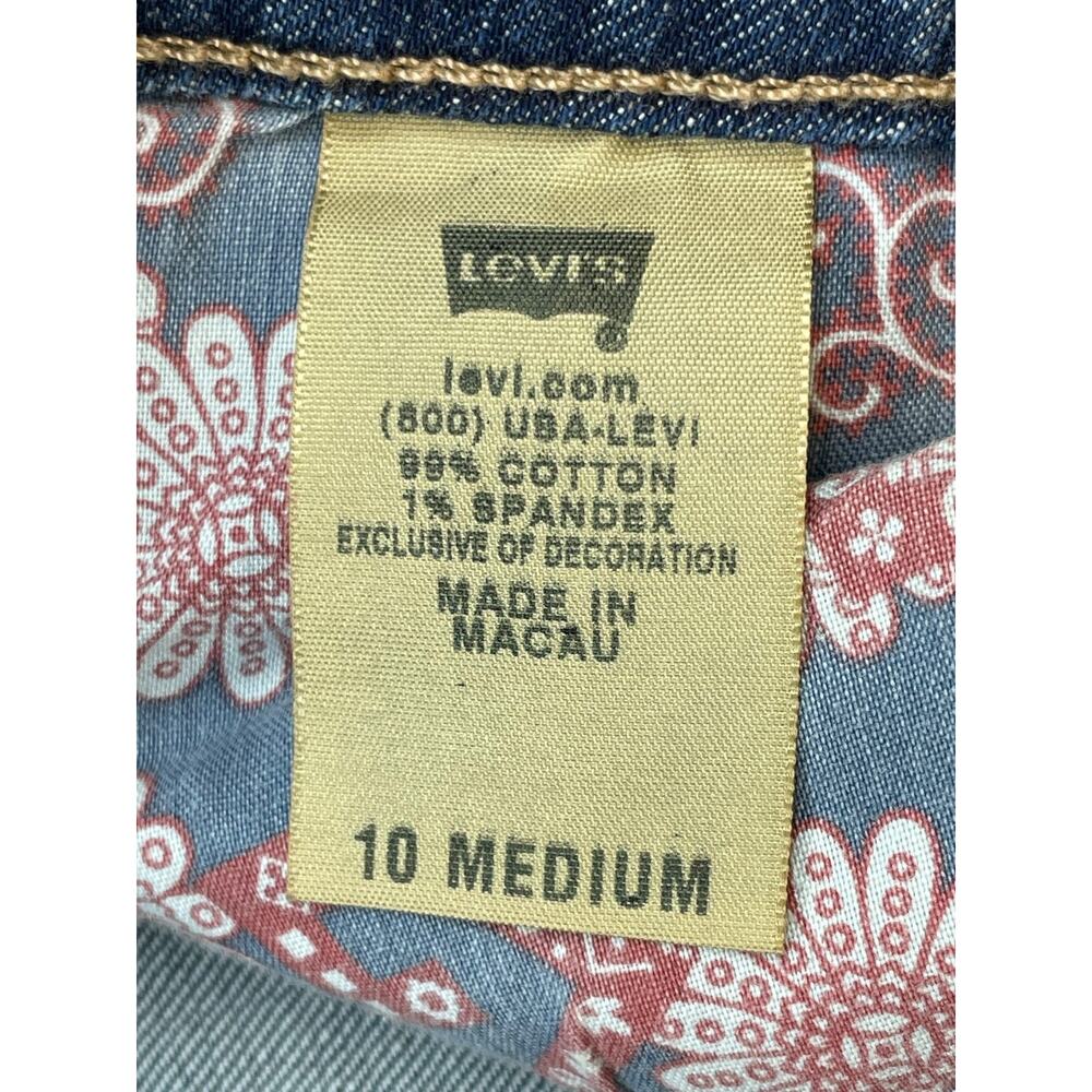 Levis Jeans Womens 10M (32 x 30) Blue Cotton Blend Stretch 526 Slender Bootcut - Picture 4 of 7